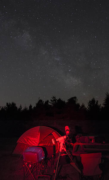 Camping and astrophotography