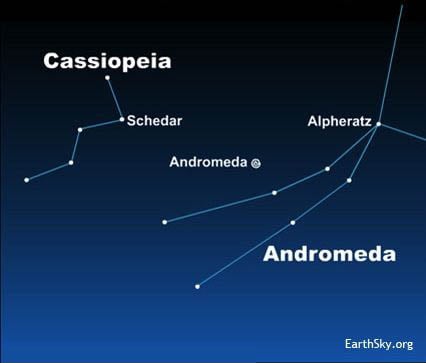 Andromeda Galaxy Star Map