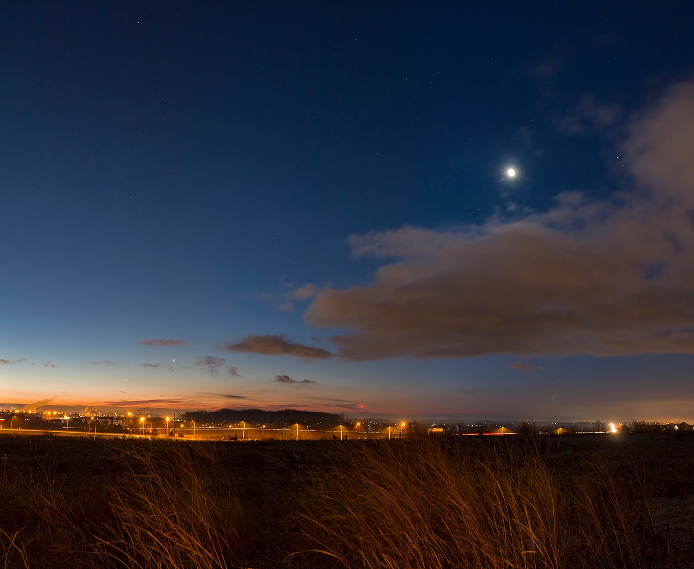 Mercury, Venus, Mars and the Moon