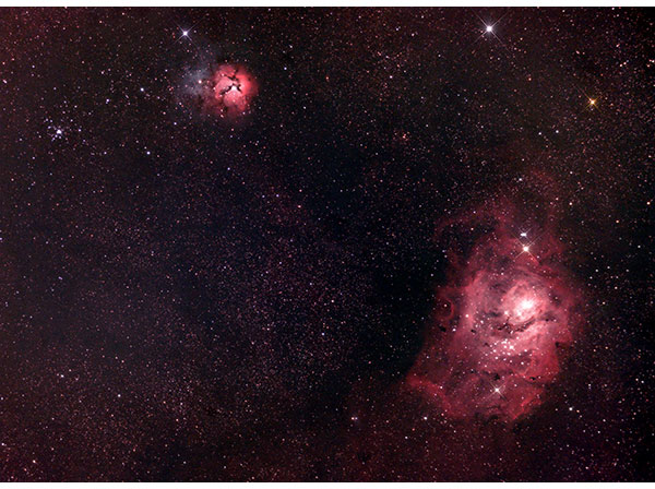 The Lagoon and Trifid Nebula