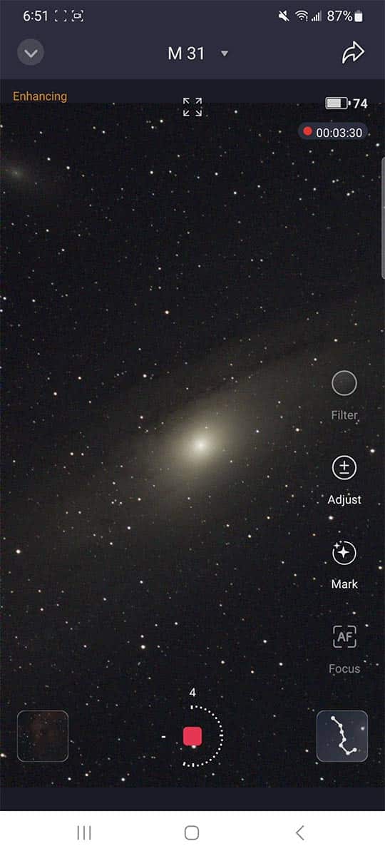 Andromeda Galaxy with the Seestar