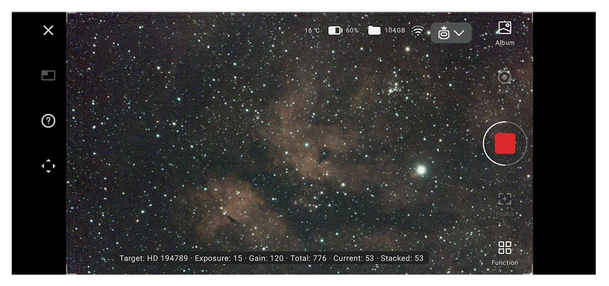 smart telescope screen