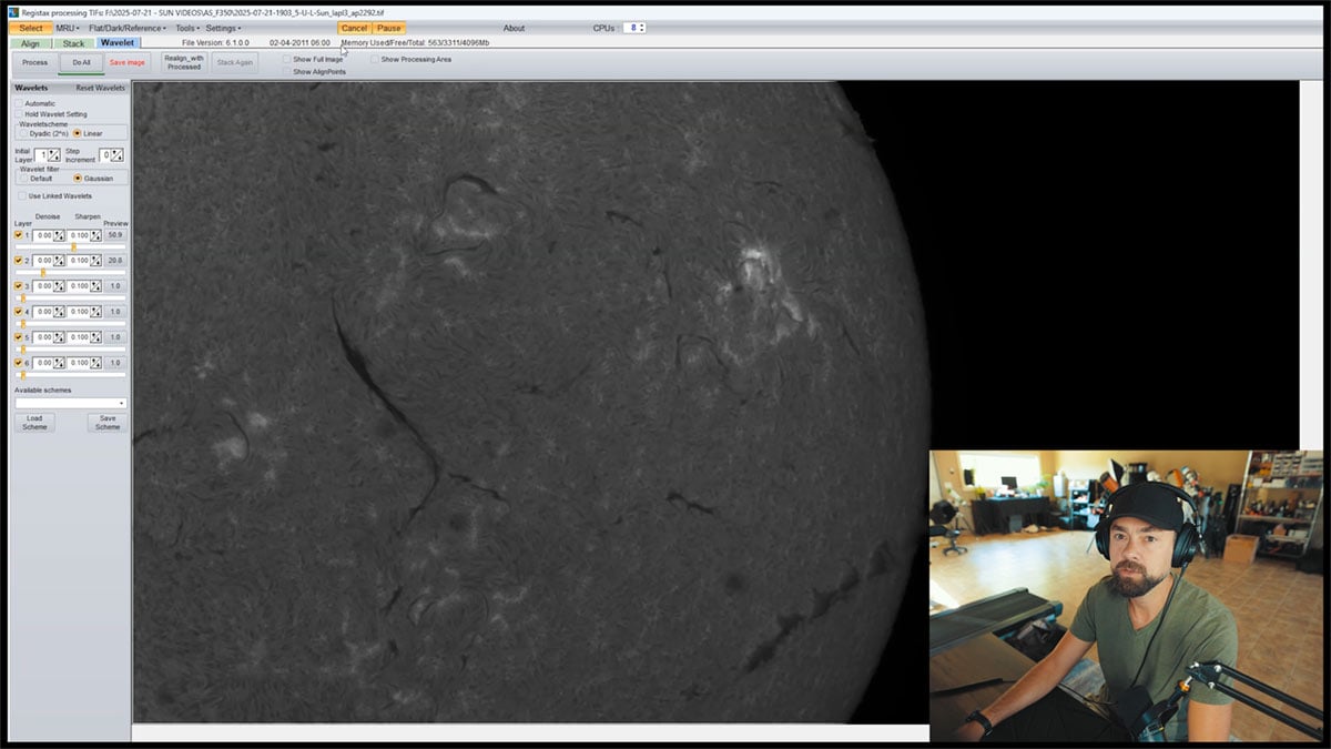 solar photography image processing