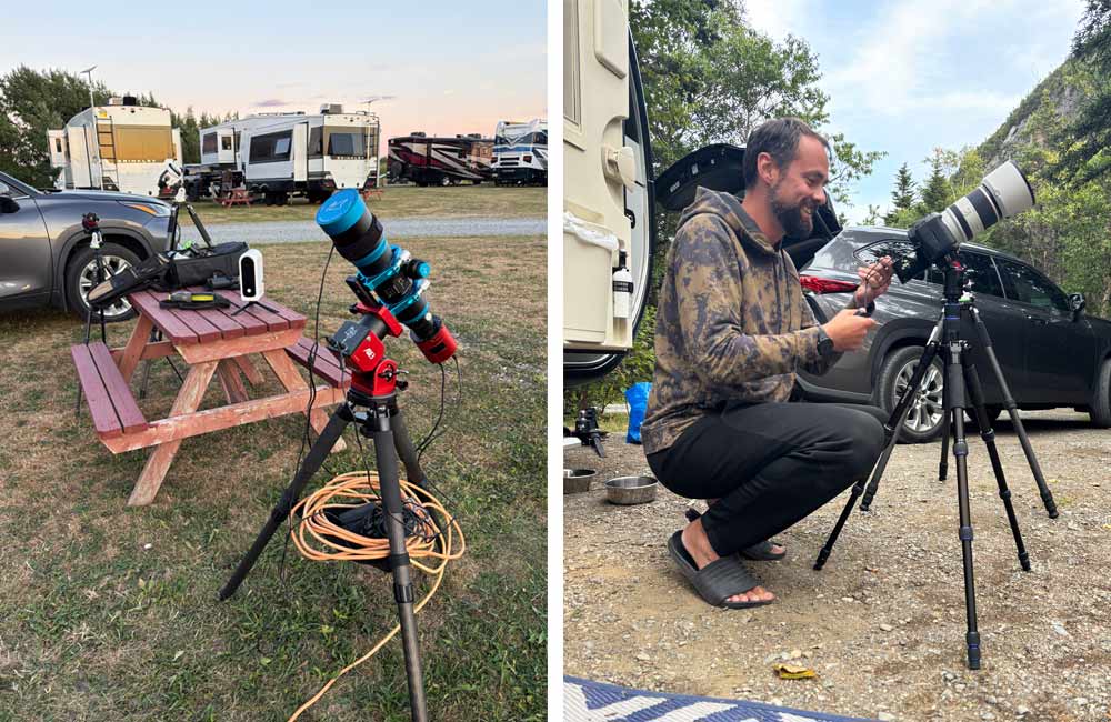 Astronomy while camping