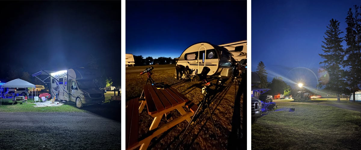 Light Pollution while Camping