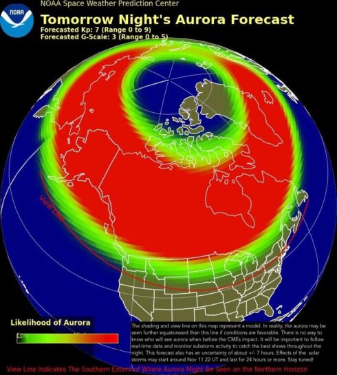 Strong Aurora Activity