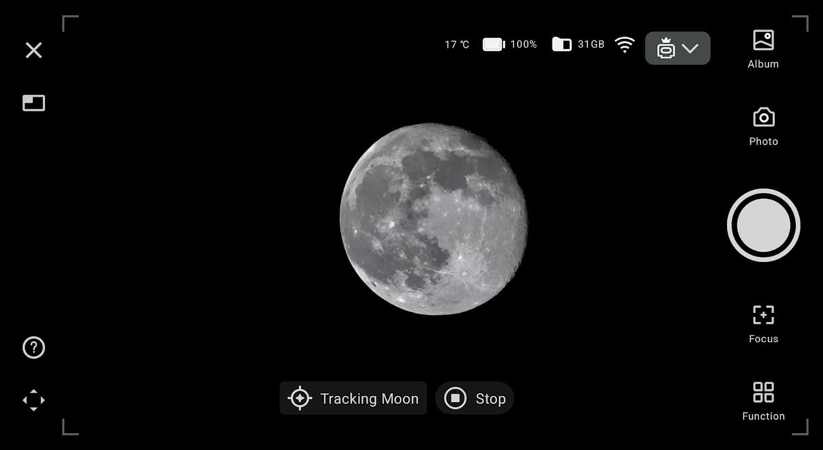moon tracking mode