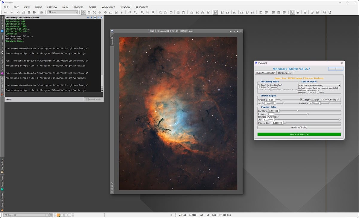 Using a PixInsight script to enhance my astrophotography