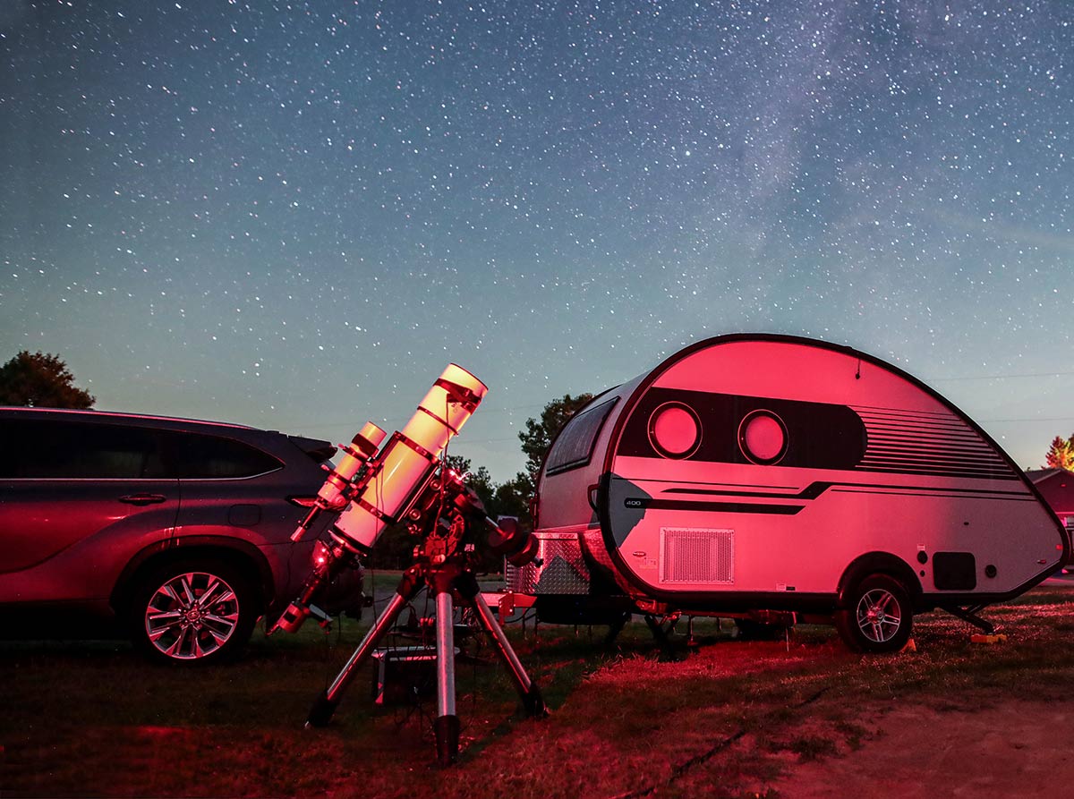 Camping at Starfest under dark skies