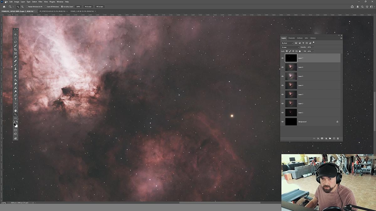 Combining stars into the image
