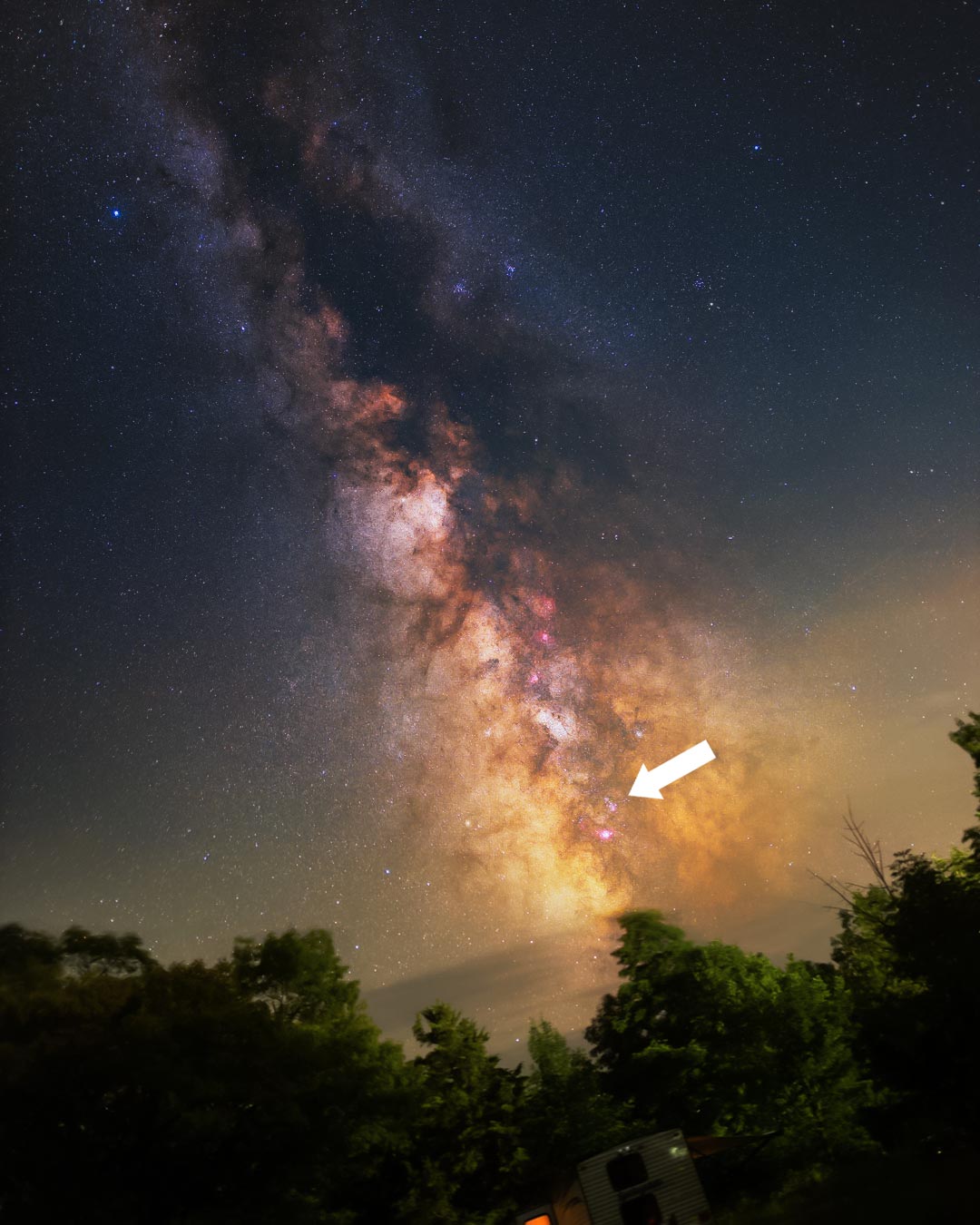 The location of the Trifid Nebula