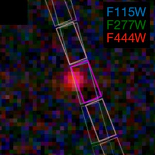 JWST image of MoM-BH*-1 appearing as a little red dot
